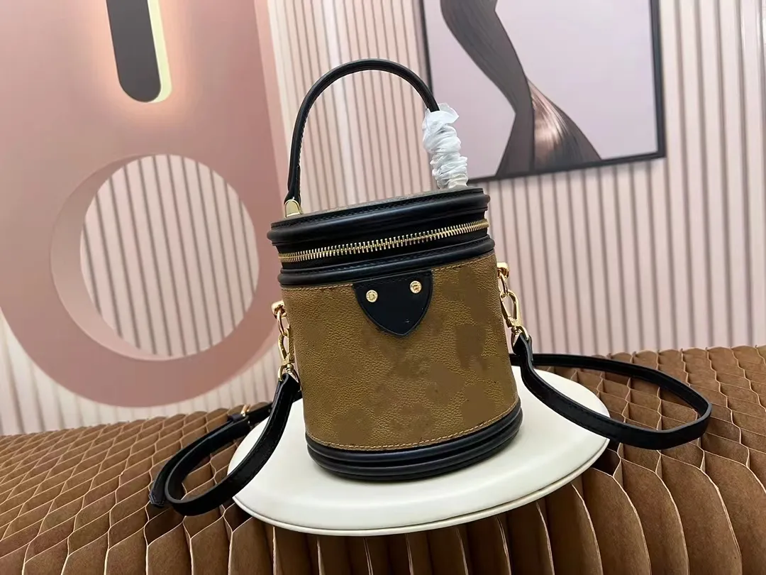 Luis vuittons borsetta lvse louiseviution Luxury womens bucket classic fashion designer rotonde maceup design rivestito in tela mista in pelle staccabile