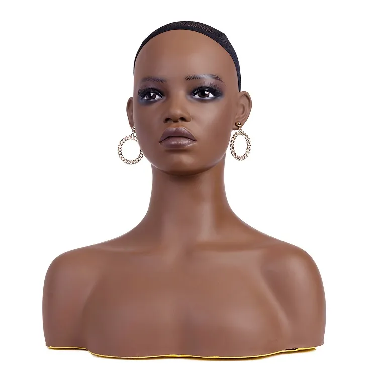 Realistic Wig Mannequin With Shoulders With Long Neck Bust For Wig