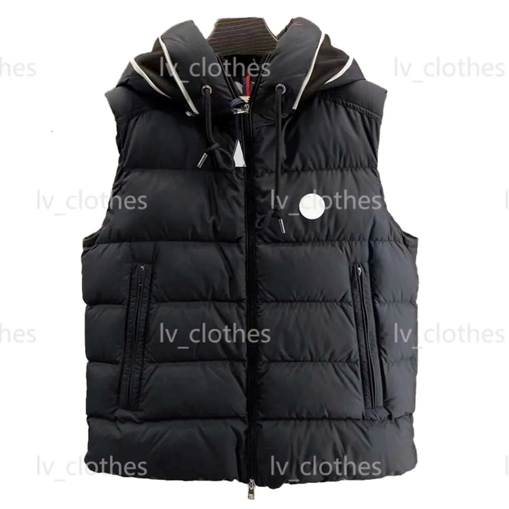 Designer Winter Coat Men's Down Vest Brand Men's Hooded Down Jacket Tank Top Couple Women's Fashion White Down Coat Warm and Cold Resistant Black Down Coat