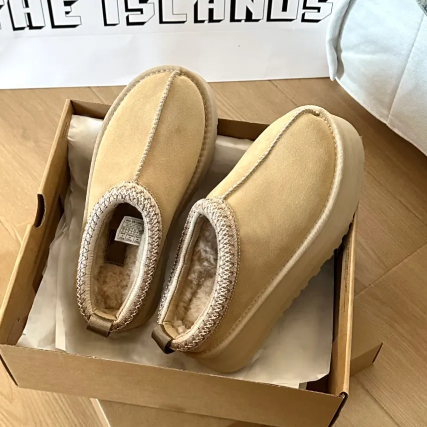 Australien kvinnor boot designer stövlar uggsboot tasman tofflor tazz snö boot senap frö klassisk ultra mini plattform stövlar mocka shearling män vinterskor