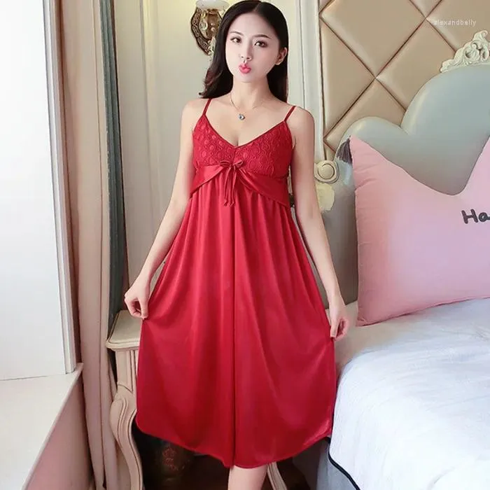 Women's Sleepwear Women Nightgown Fancy Nightshirts Sexy Nightwear Spaghetti Strap Nighties Sleeping Dress Baby Doll Underwear Negligee