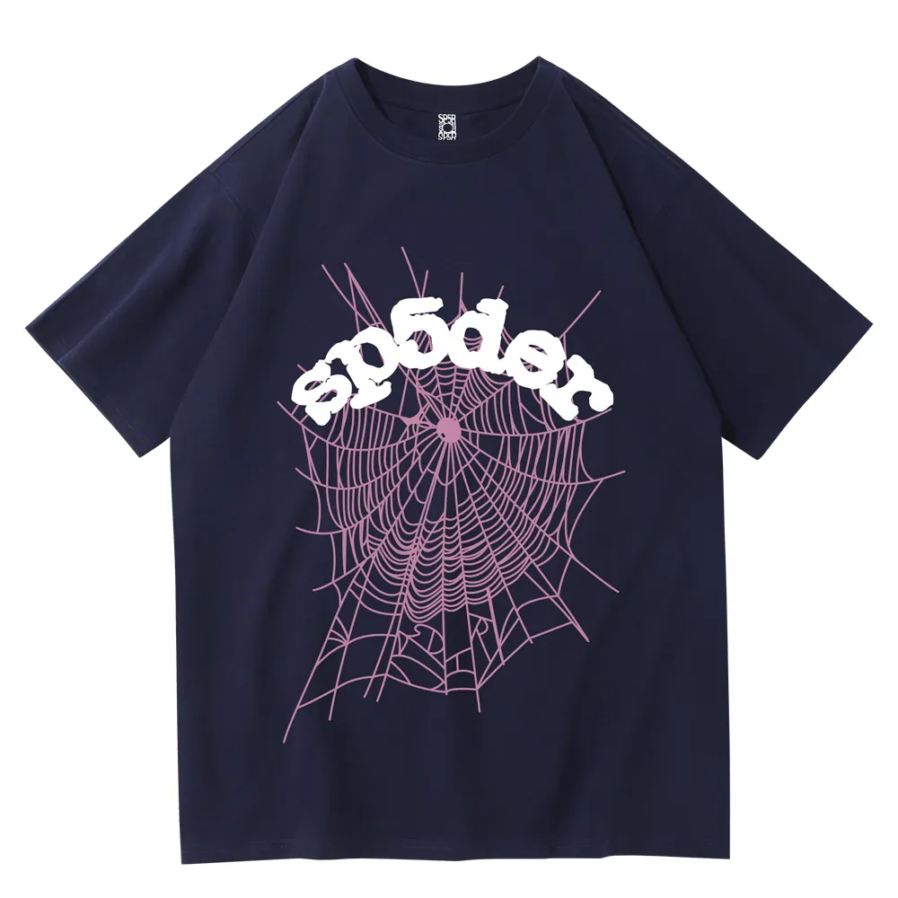 Spider Web Embroidered T-Shirt - Mens & Womens Loose Fit Tee