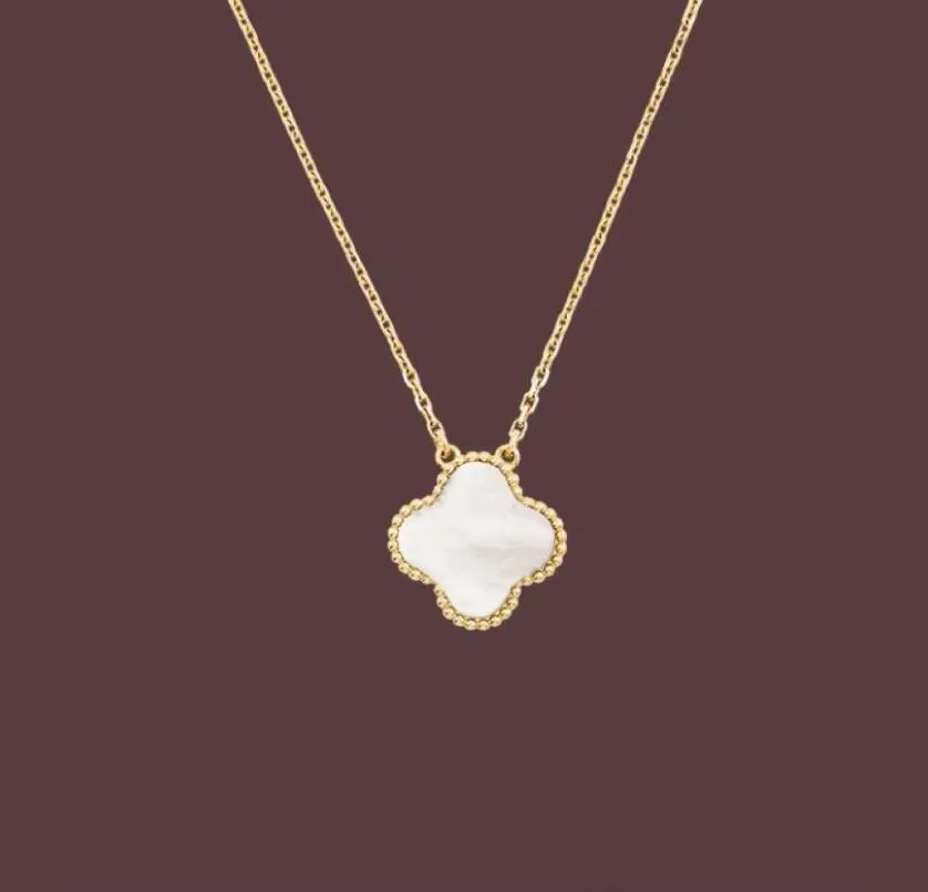 New Classic Fashion Pendant Necklaces for women Elegant 4/Four Leaf Clover locket Necklace Highly Quality Choker chains Designer Jewelry 18K Plated gold girls 87