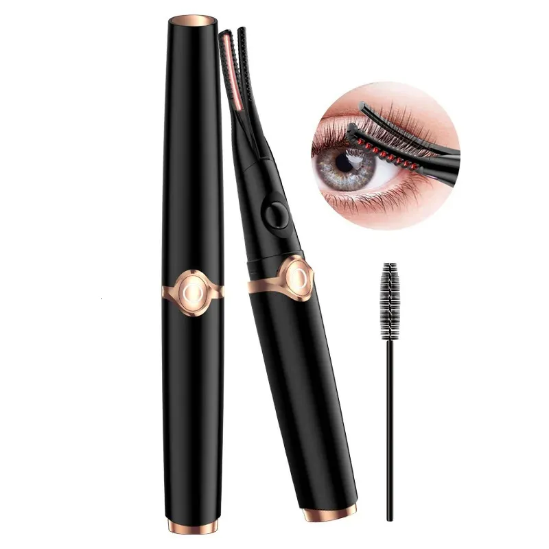 Eyelash Curler ClipType USB Rechargeable Electric Heated 3 Temperature Modes 48 Hours Long Lasting Women Eye Makeup Tool 231012