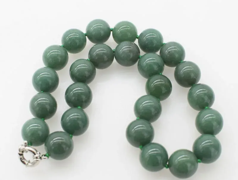 Green Jade Round 10mm halsband grossist