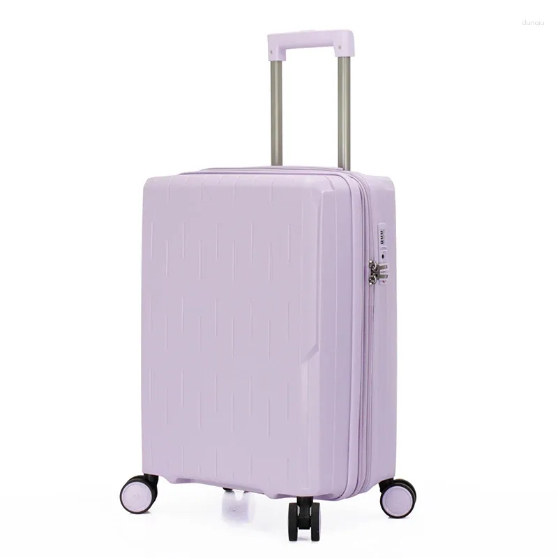 Suitcases Small Fresh Durable 20 Inch Boarding Case PP Trolley Silent Wheel Password Box Extension Student Female Luggage Suitcase