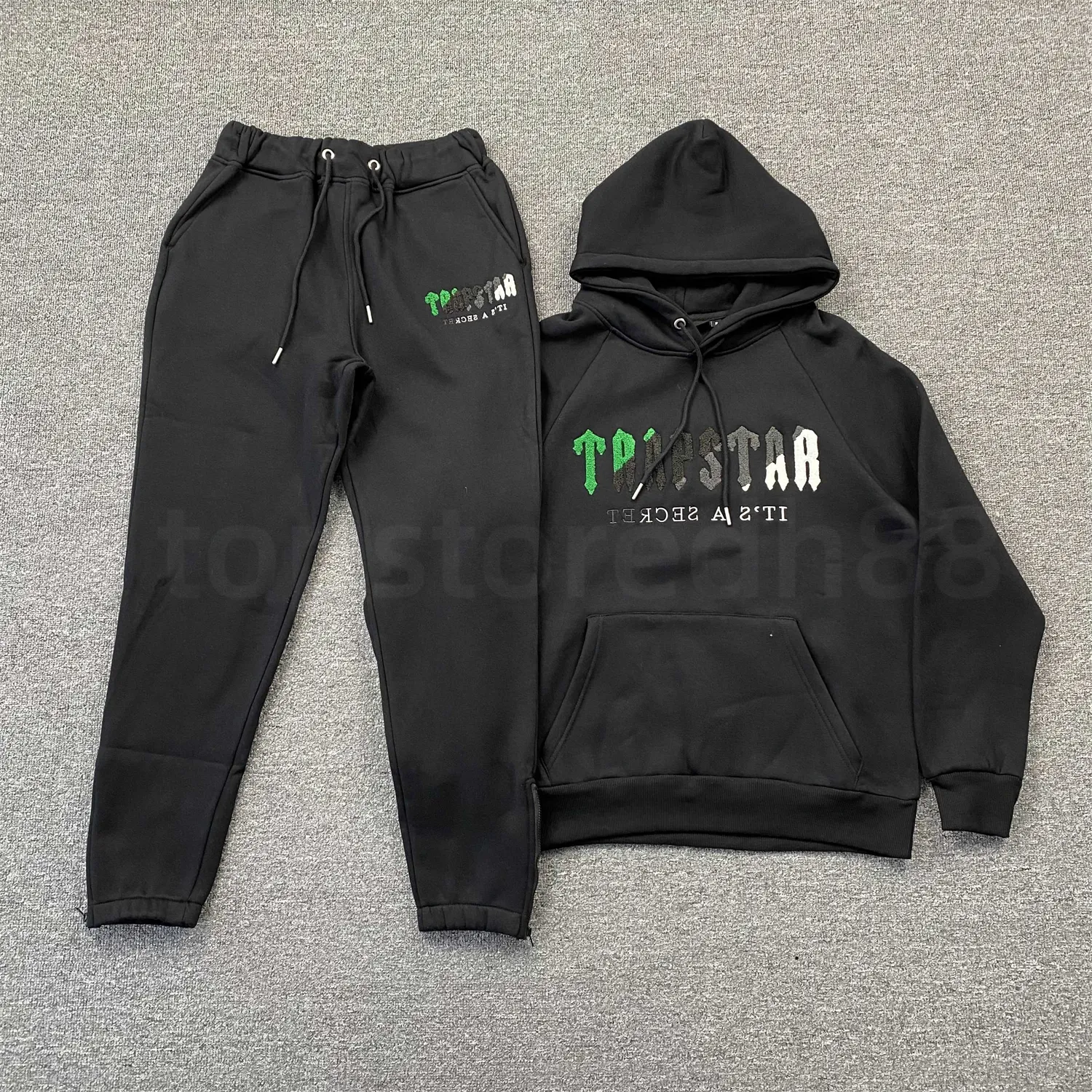 Ontwerper Hoodie Trapstar Volledig tracksuit Regenboog handdoek Borduurwerk Decoderen Decodering Sportkleding Men en vrouwen Sportkledingpak Zipperbroek Maat XL 199