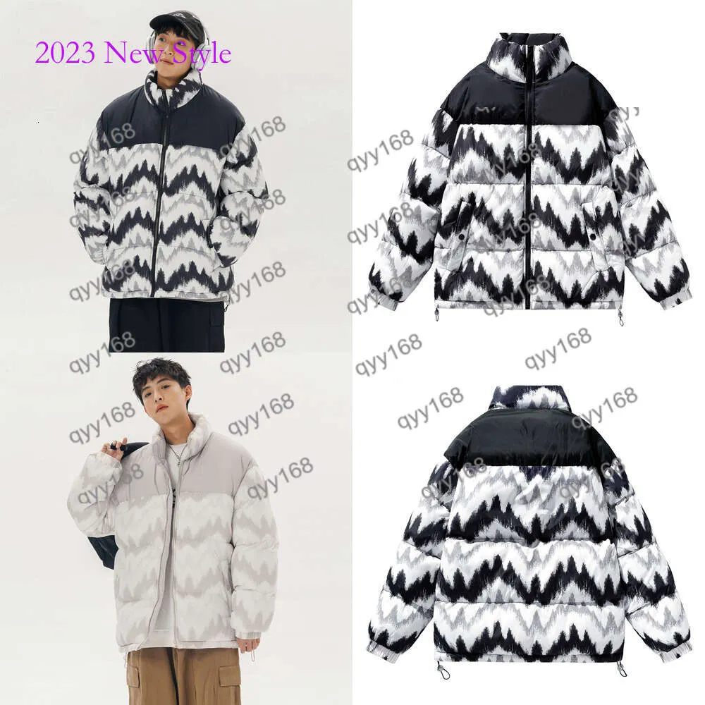 2023 Date Hommes Doudoune Automne Et Hiver Col Montant Doudounes Manteau Broderie T N F Revers À Capuche Fermeture À Glissière Décontracté Court Petit M 5XL