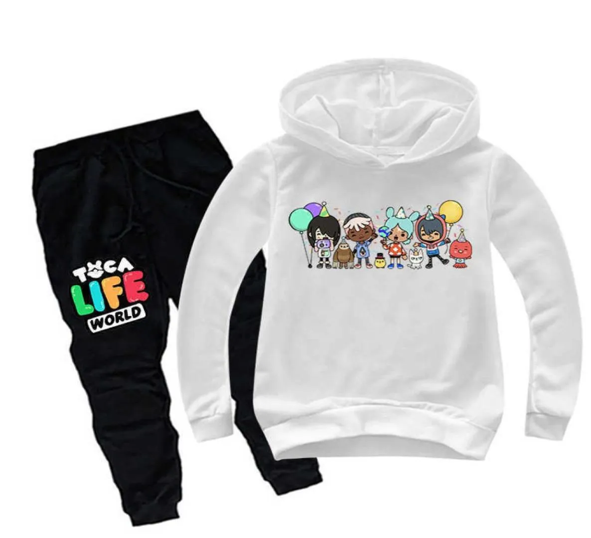 Ensembles de vêtements Toca Life World enfants garçons vêtements ensembles jeu Toca Boca Life World manches longues Oneck Harajuku sweats à capuche hauts pantalons chi5589032