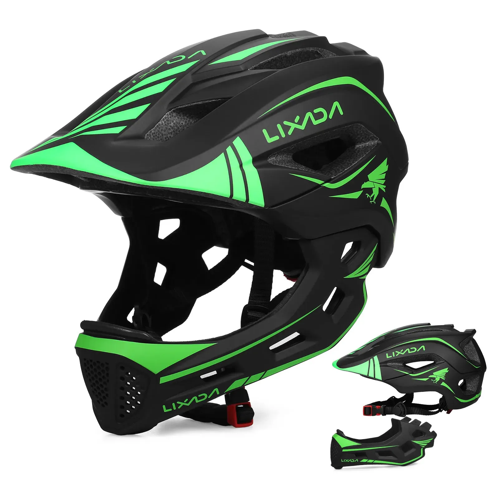 Lixada Kids Full Face Bike Helmets Kmart Detachable Sports Safety