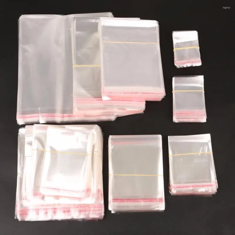 Confezione regalo Opzione multi formato Sacchetti per imballaggio Sacchetto trasparente per opp Imballaggio in plastica con sigillo autoadesivo