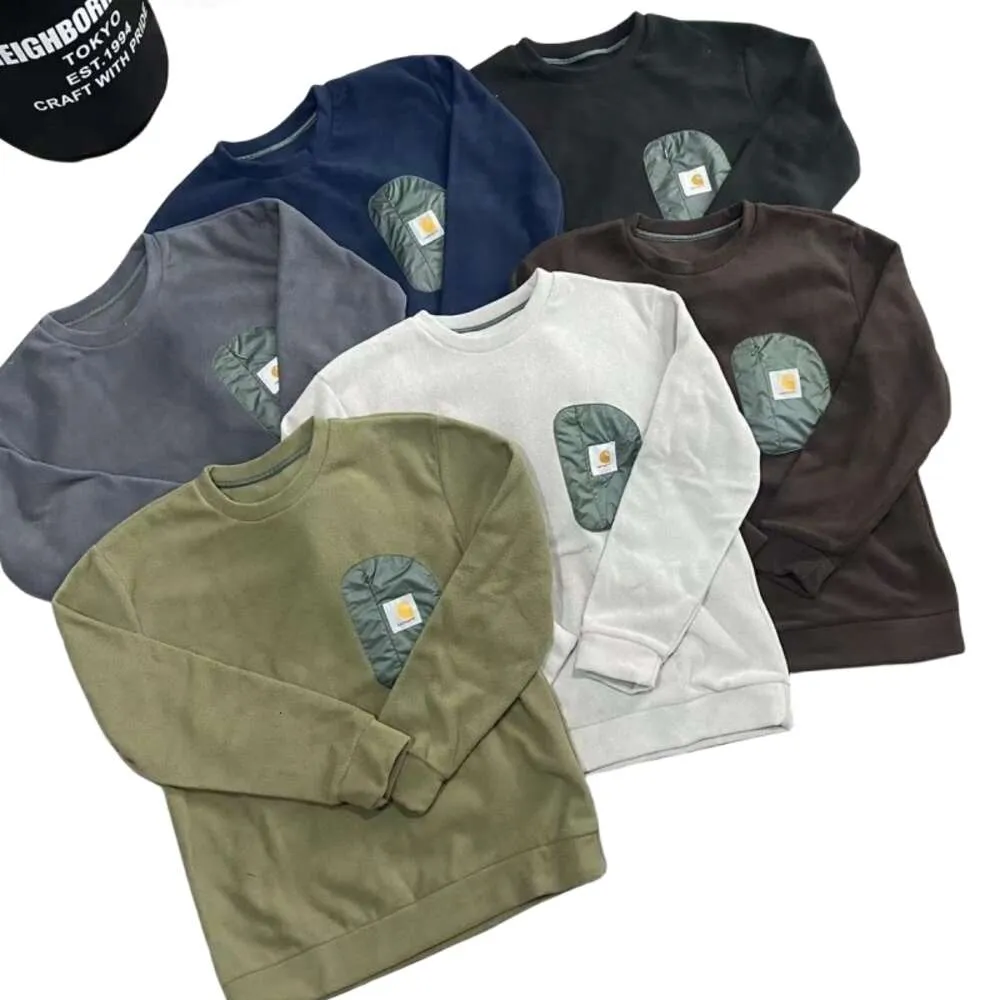 Carharttlys designer hoodie original kvalitet militär stil dragkedja fickficka fleece rund hals tröja för män och kvinnor med par underlag