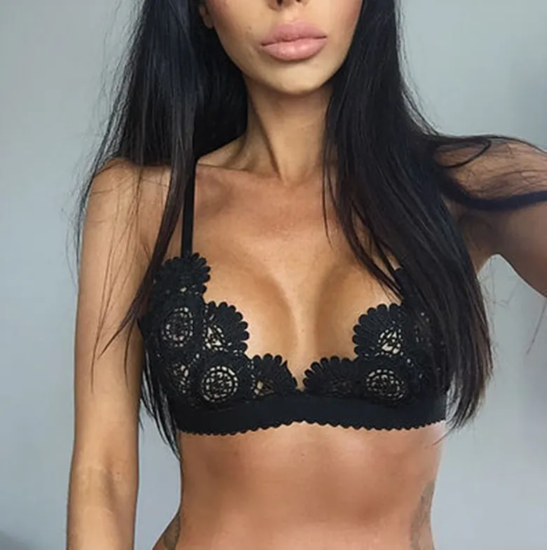 Floral Lace Halter Lace Bra And Underwear Holy Sexy Girl Design For Women  Hollow Out Bra, Vest, And Crop Top Three Piece From Hoodie888, $7.07