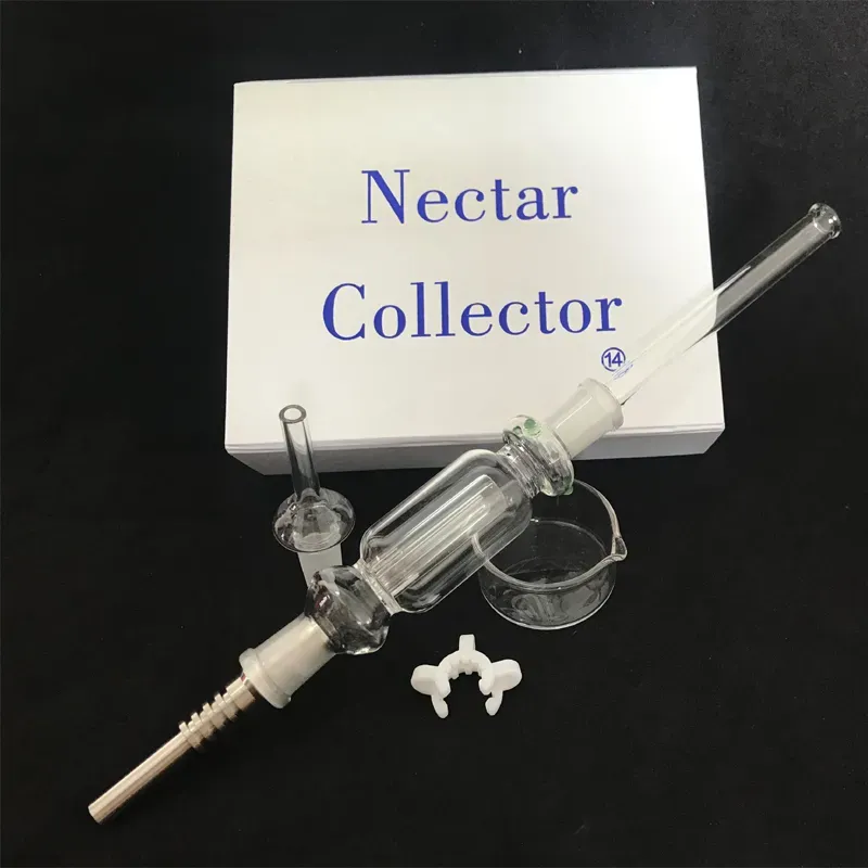 Nectar collector set 14mm 18mm Happywater pipes glass kit with keck clip glass pipes in stock DHL free to USA