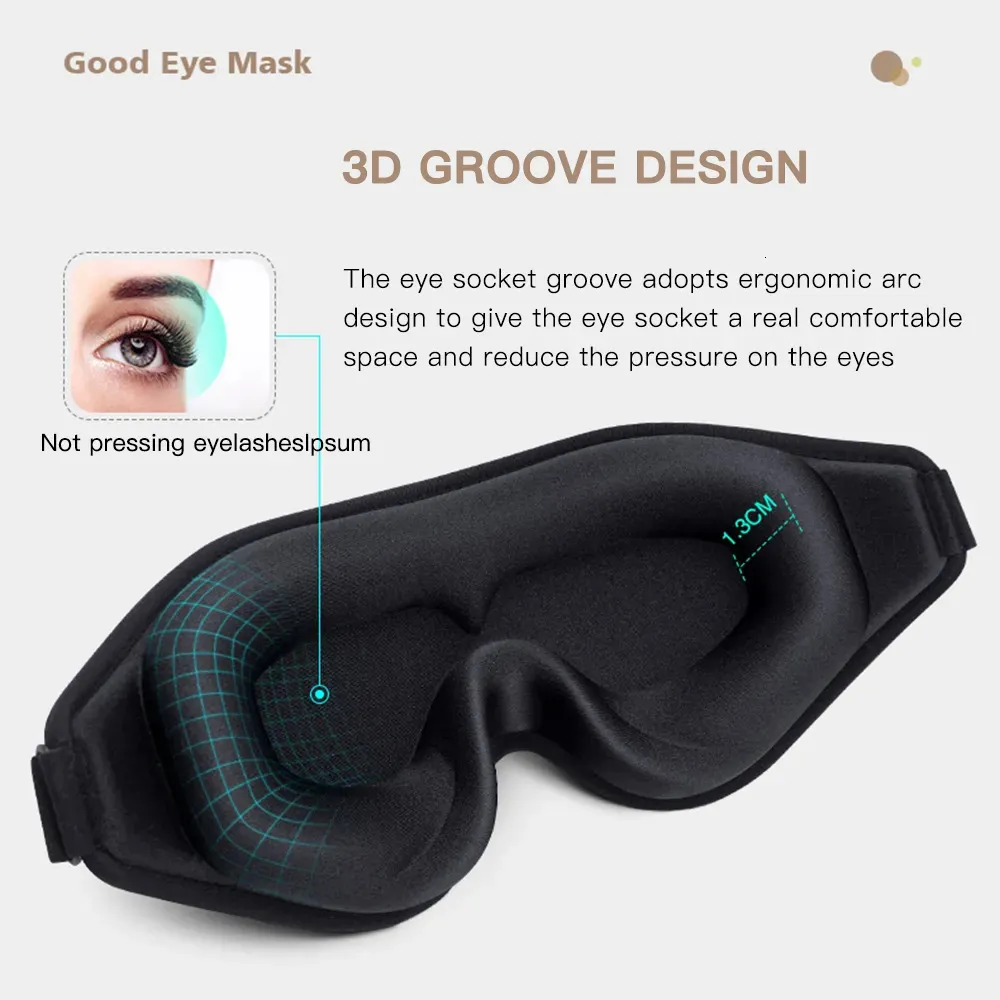 Soft Memory Foam 3D Travel Sleep Mask Blindfold 99 Blockout Light