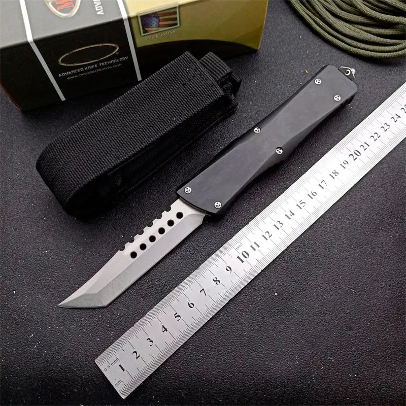 Micro Tech 121 Hera Hellhound Automatic Knife T6061 Aviation Aluminum Handle Camping Outdoor Tactical Combat Self Defense Knives UT88 BM 3400 4600