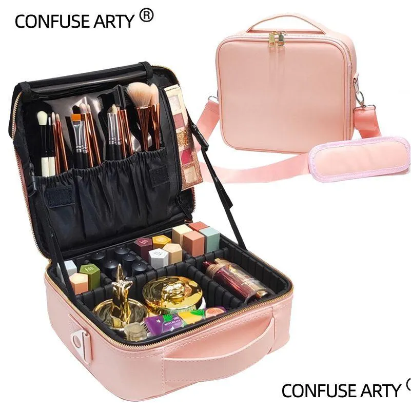 Borse per cosmetici Borse per cosmetici Borsa per trucco da donna Borsa di grande capacità Salone di bellezza Kit per nail art Tattood 230426 Borse per trucco per il trucco di bellezza per la salute Dhbki