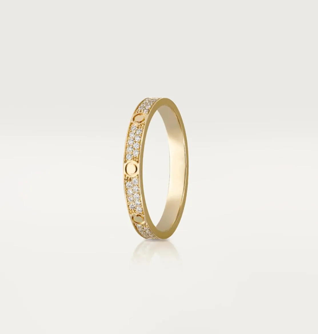 Anéis de casamento Pequeno Modelo Slim Love Band Anel para Mulheres Homens 316L Titânio Aço Completo CZ Pavimentado Designer Jóias Aneis Anel Bague Femme Cl2415689