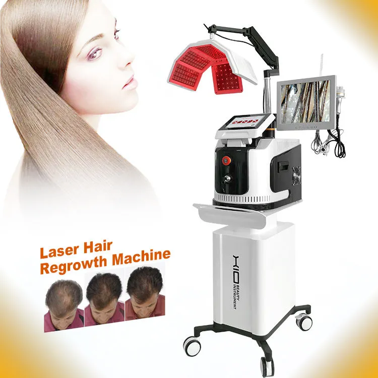 CHAUDE 5IN1 Diode Laser 650nm Photon Machine de traitement de perte de cheveux Led Laser croissance des cheveux peigne brosse Machine de traitement de repousse des cheveux sans Base