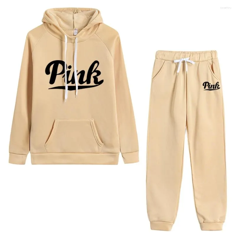 Survêtements pour hommes Automne Hiver Femmes Lettre Impression Survêtement Pull Sweats à capuche Deux pièces Ensemble Sweat-shirt Pantalon de survêtement Casual