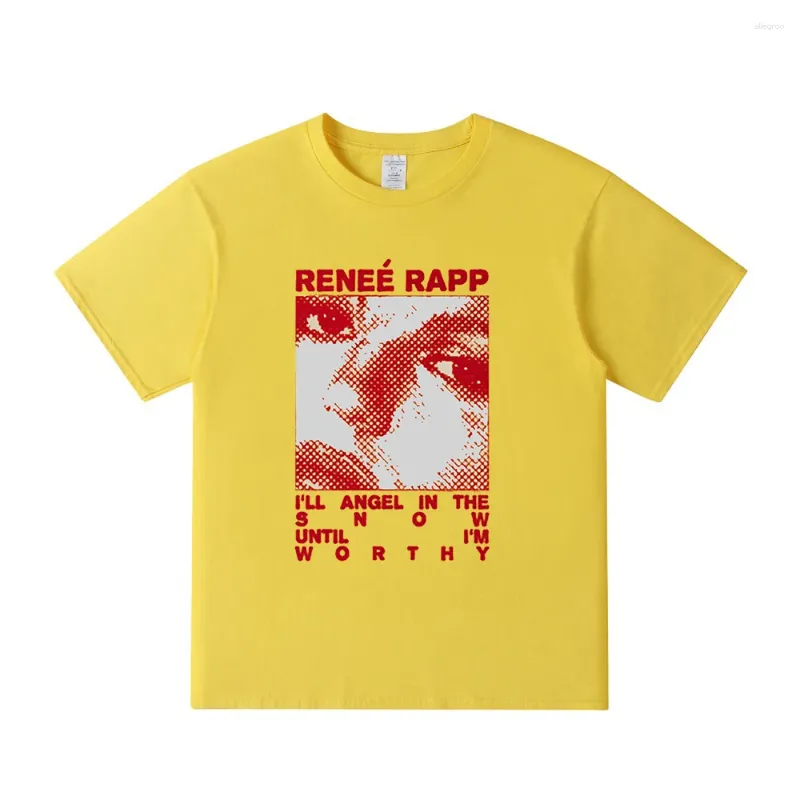 Męskie koszulki T-shirt Renee Rapp godna wycieczka 2023 Modna Moda Załóż Crewneck Tree TEE Kobiety Mężczyźni Hip Hop Ubrania