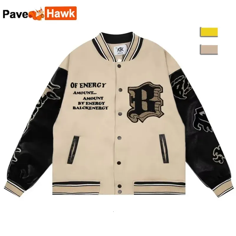 Damen Daunenparkas Stickerei Bomberjacke Herren Damen Beflockung Hip Hop Lose Lässig Patchwork Mantel Unisex High Street Varsity Baseball Outwear 2023 231013