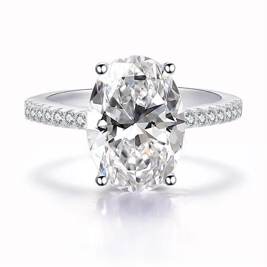 Ganzes klassisches Ringset aus 925er-Sterlingsilber mit ovalem 3-Karat-Diamant, Verlobungs- und Ehering für Damen, Braut-Bijoux273v