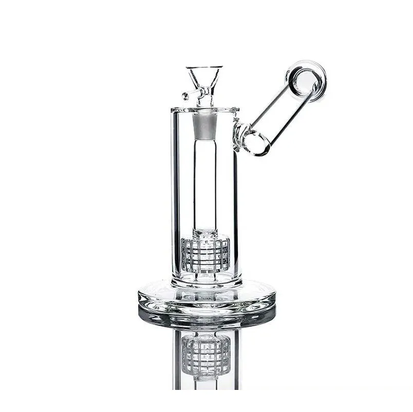 Matrix Perc Thick Glass Sidecar Bubbler Percolator Hookahs Smoking water pipe with Glass Bowl