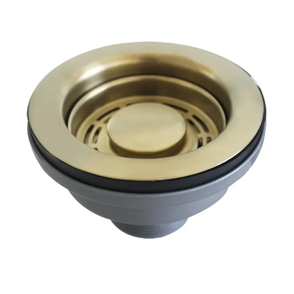 Drains Talea Drain European Export Pale Gold Downcomer Brushed Light Gold Strainer PVD Sink Accessories xk268c028 231013