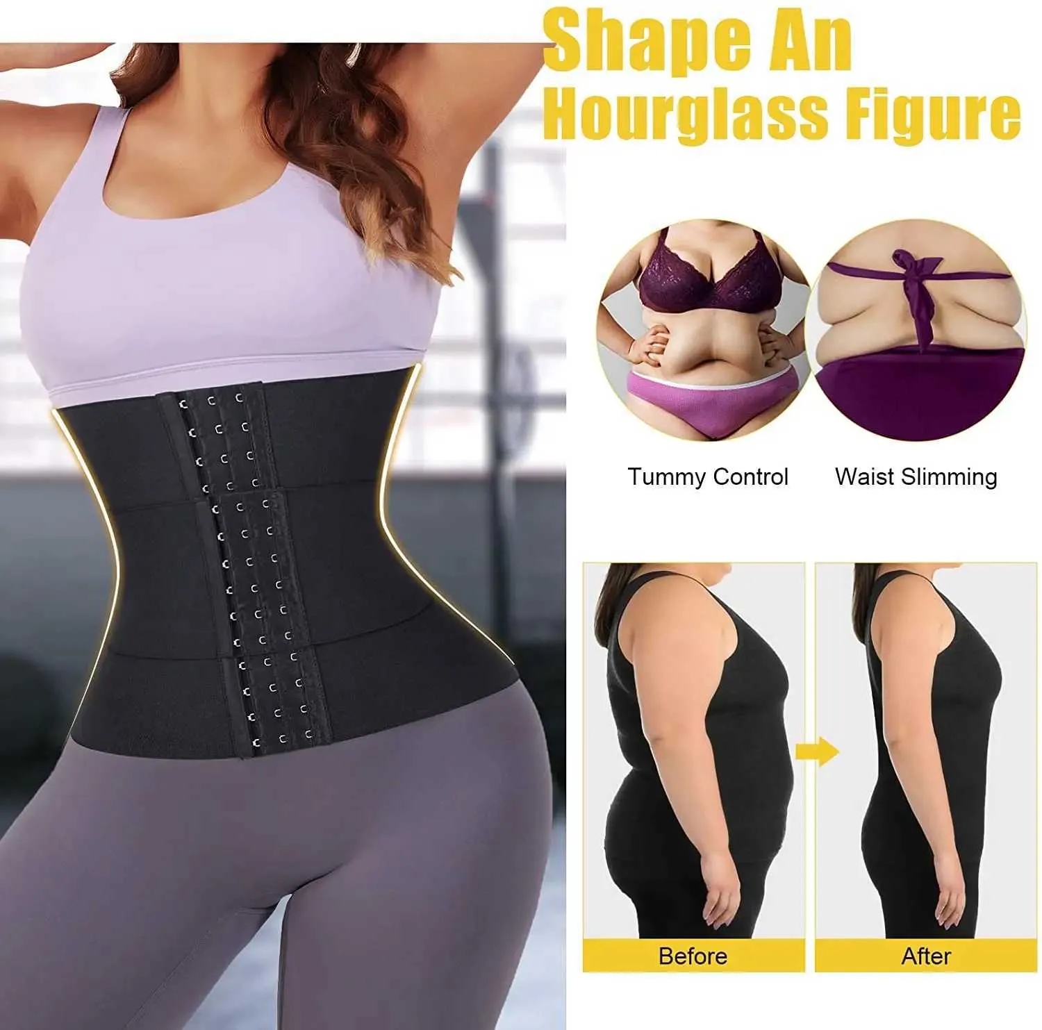 Adjustable Hourglass Waist Tummy Control Corset For Women Seamless