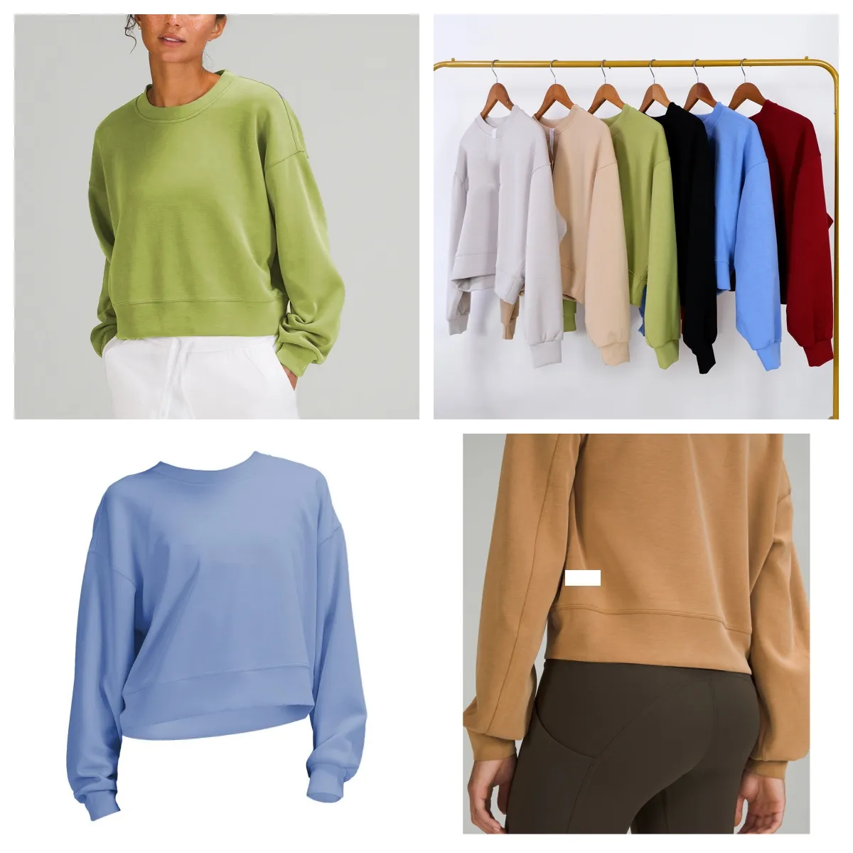 Lu-467 Sweatshirts Yoga الملابس ذات الحجم الكبير الخريف أزياء أزياء هوديز سترة الرياضة الجولة