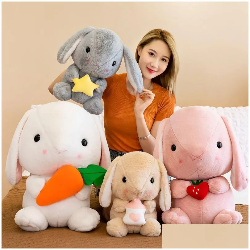 Muñecas de peluche Muñeca de conejo Los juguetes de peluche son niñas blancas Muñecas de dormir Almohadas y juguetes de cumpleaños Regalos Animales de peluche Felpa Dh3Yb