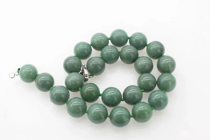 Green Jade Round 10mm halsband grossist