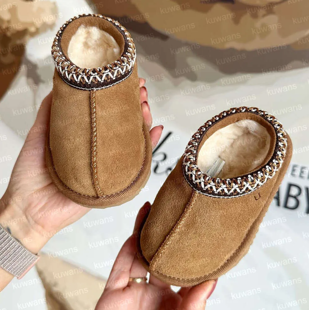 Tazz Toddler Slippers Chestnut Fur Sheepskin Shearling Mini Snow