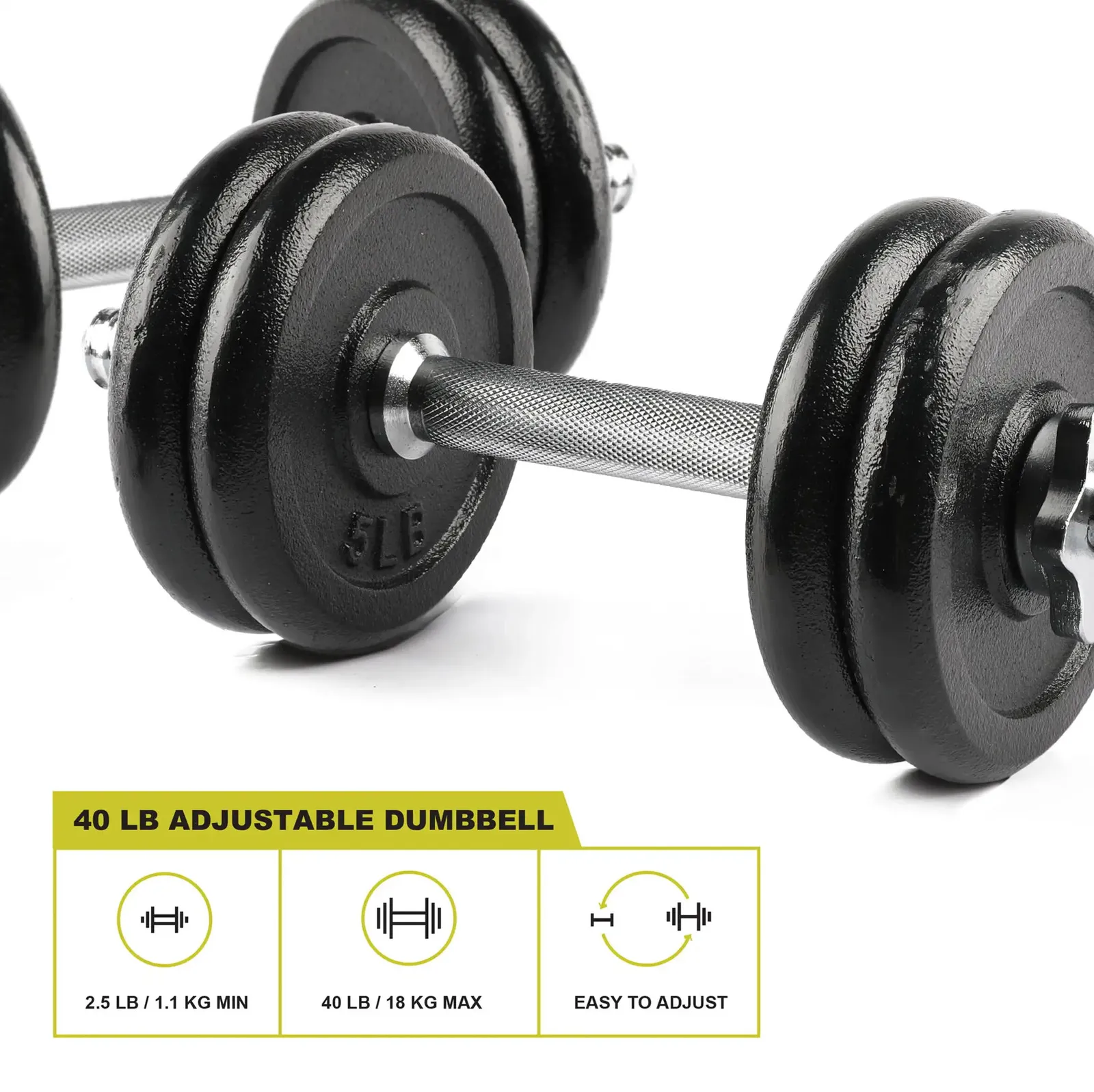 40lb Adjustable Dumbbell Set Perfect Home Gym Equipment 231013