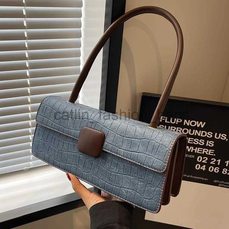 Axelväskor lyxig underarmsäck 2023 Ny höst/vinter modehandväska sten axel bagcatlin_fashion_bags