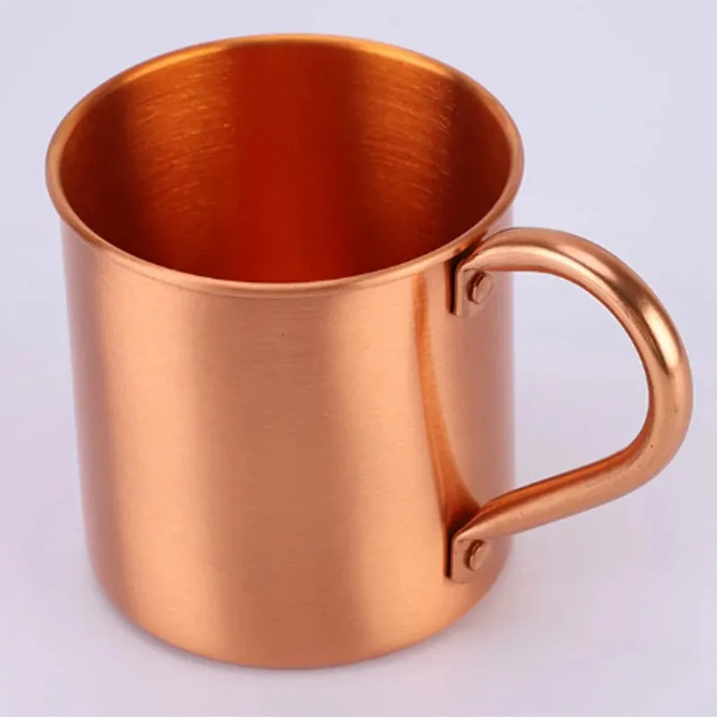 Tasses Café Bière Lait Tasse D'eau Home Bar Drinkware Cool Pur Cuivre Moscou Mule Tasse Solide Lisse Sans Doublure Intérieure Pour Cocktail 231013