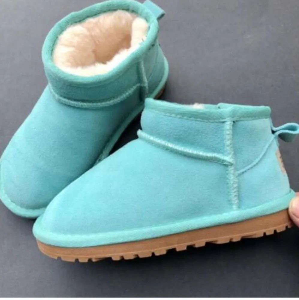 2023 Marke Kinder Mädchen Mini Schnee Stiefel Winter Warme Kleinkind WGG Jungen Kinder Kinder Plüsch Schuhe Größe EU21-35 10