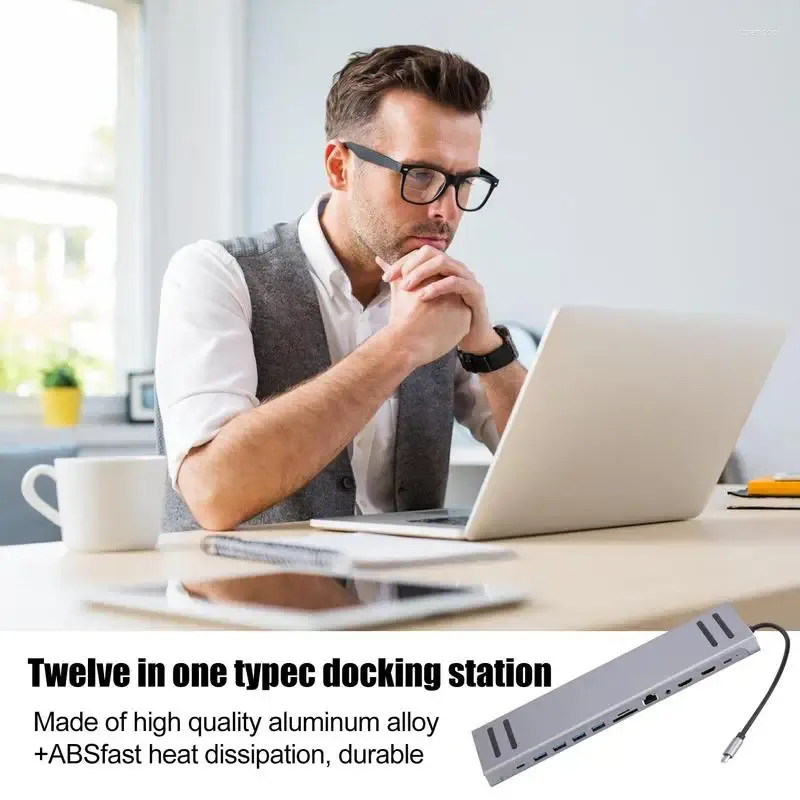 W 1 USB C Hub HD Port Expander Multiport Adapter Docking Docking Docking Docking dla laptopów i akcesoriów