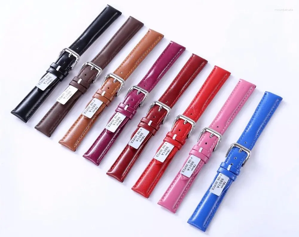 Watch Bands Universal Leather Band Multicolor Multi-head Suede Strap Plain Pin-pattern Cowhide