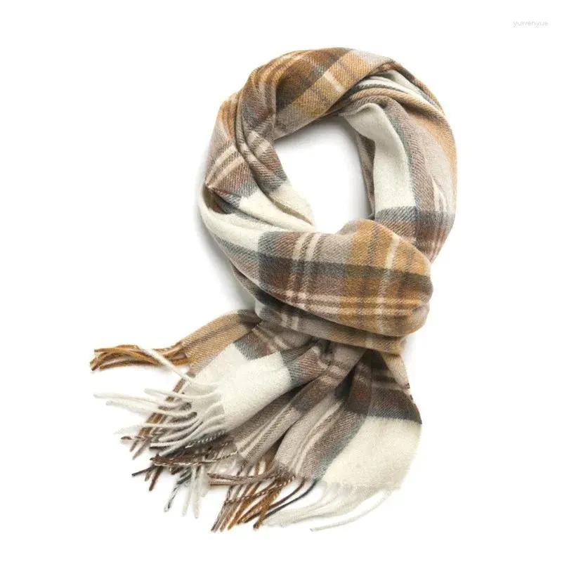 Scarves Cashmere Scarf Factory 2023 Autumn Winter Classic British Men's Plaid Wool