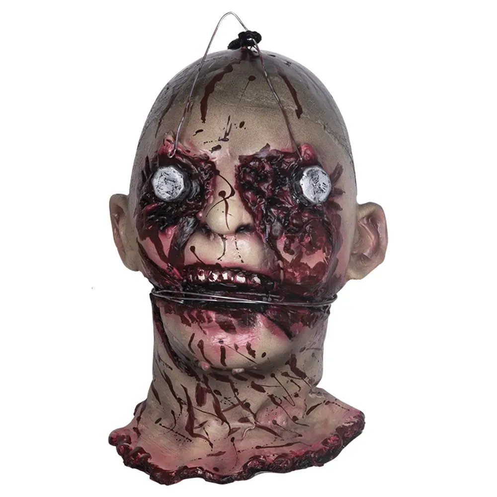 Cafele Halloween Severed Head Prop - Realistic Zombie Head With Bloody Details For Scary Decor