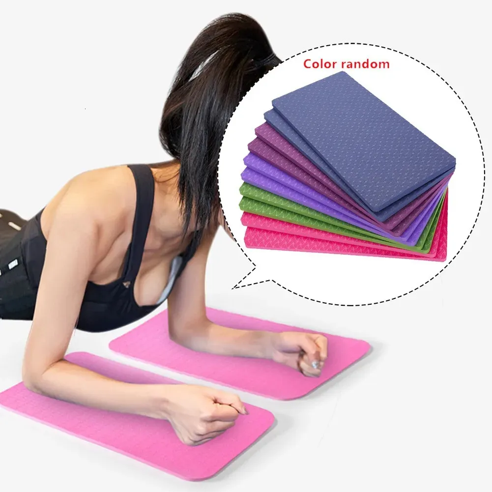 Yogamatten, Matte, Kniepolster, TPE-Kissen, weich, 340 x 17 x 6 mm, für Fitnessstudio, Fitness, Training, Pilates, Sport, zufällige Farbe, 231012