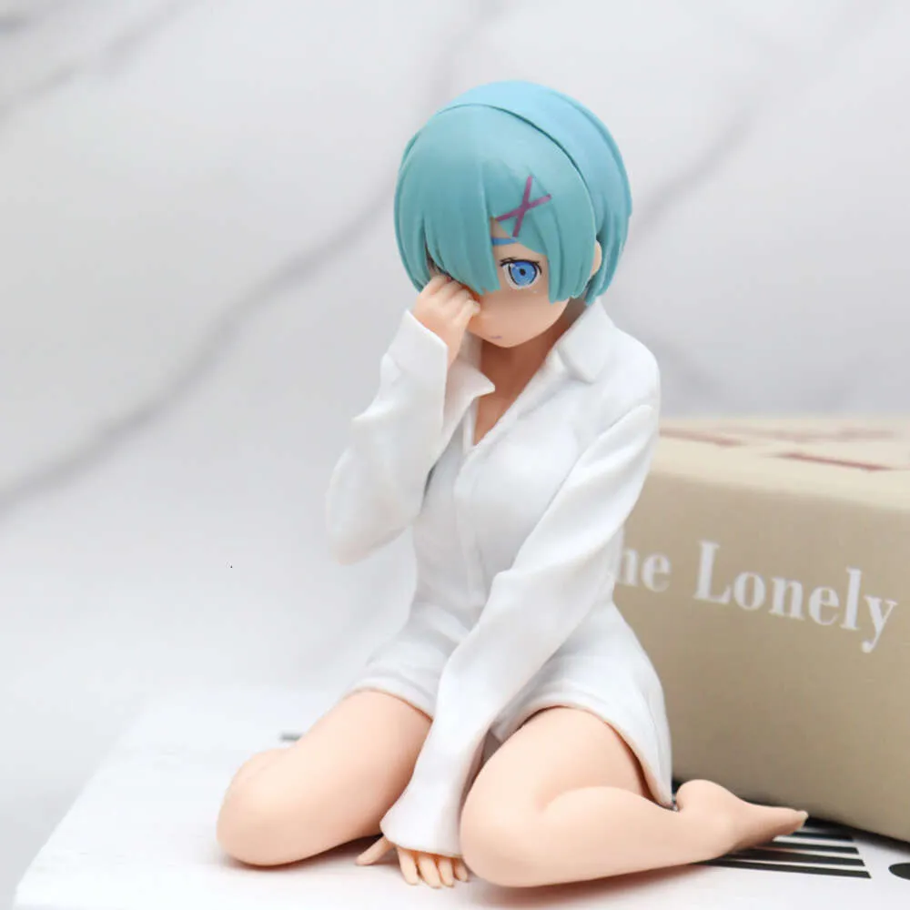 Costumi mascotte 11 cm Figura anime Rem Re: vita in un mondo diverso da Zero Rem Pamas Shite Camicia in ginocchio Modello bambola giocattolo Scatola regalo