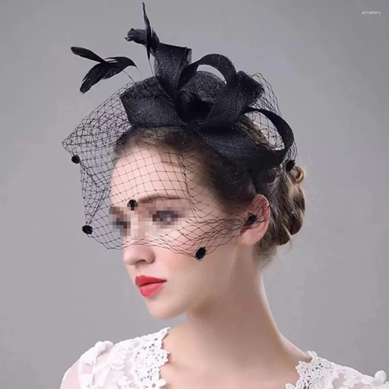 Bandana's Tovenaar Hoed Hoeden Vrouwen Mesh Hoofdband Bruidssluiers Bruiloft Haarspeld Fascinators Bruid