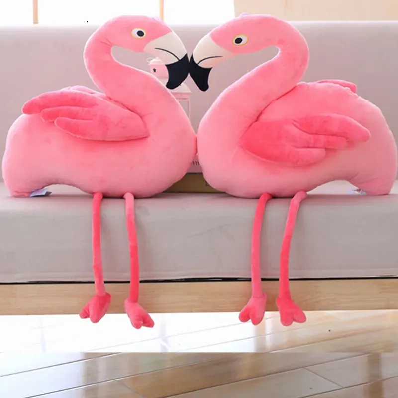 Poupées en Peluche réalistes, jouet flamant rose, Animal en Peluche doux, oreiller Kawaii, décoration de chambre, cadeau d'anniversaire pour enfants, 231013