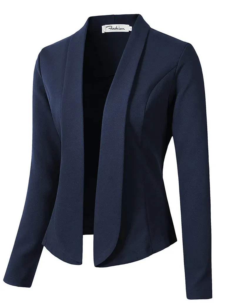 Damenanzüge Blazer ZOGAA Anzug Damenmode Langarm Strickjacke Jacke Einfarbig Revers Schlank Damen Top Baumwollblazer S-XXL 231013