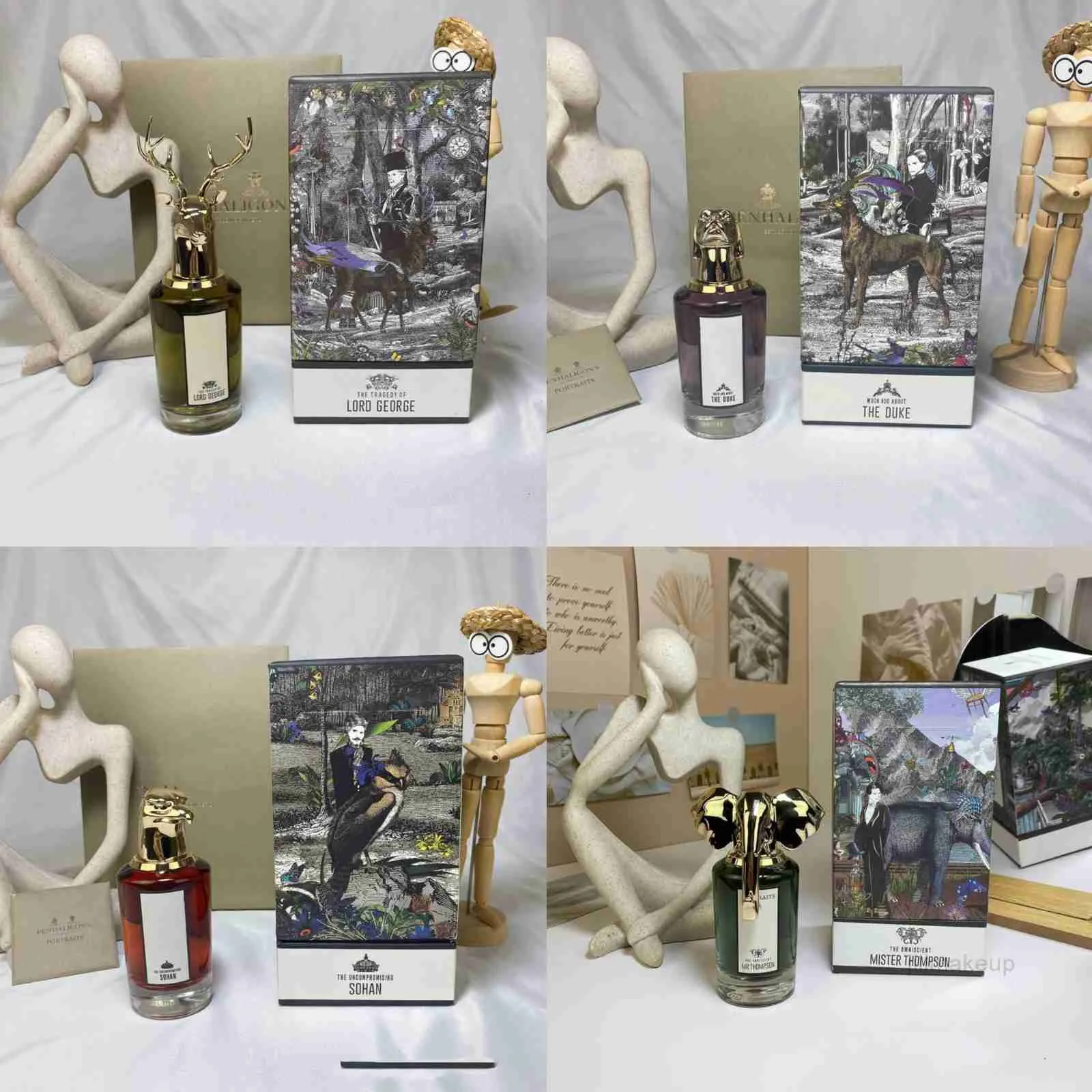 24Kinds Wholesale Price Perfume Lord George Yasmine The Duke Portraits the Inimitable Penhaligon Beast-head Capricorn Argal Head William Men Perfumes 75ml 444a