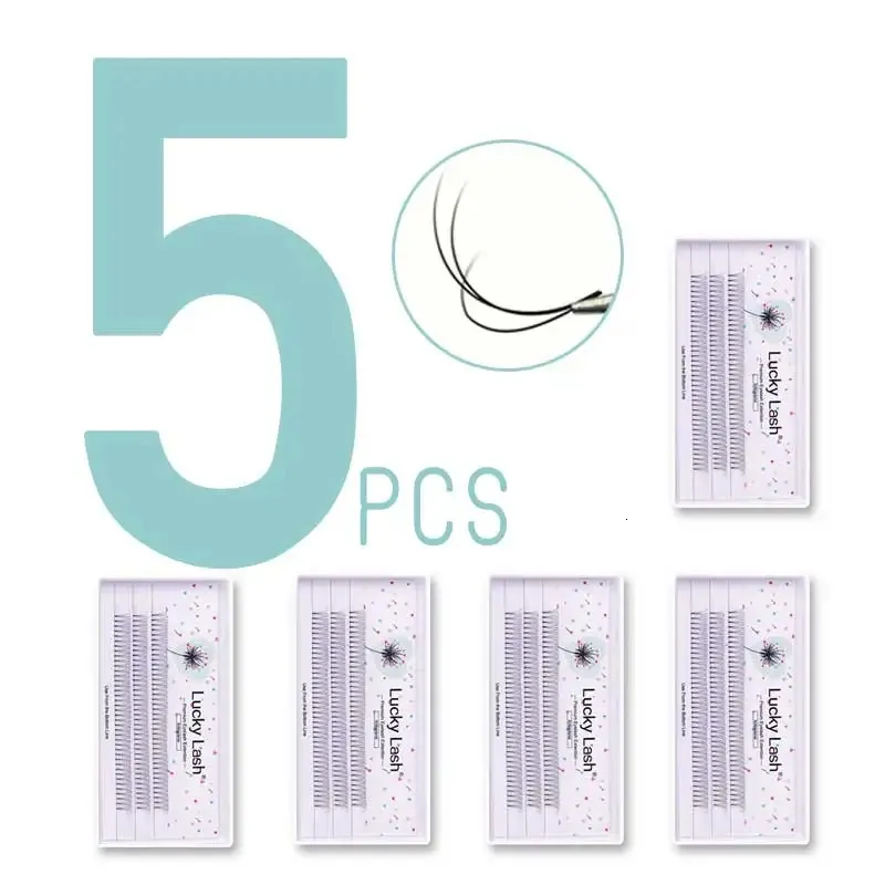 False Eyelashes 5lots Eyelashes 2D/3D/4D/5D 0.10 C/D Curl Short Stem Pre Made Fans Eye Lashes Extension False Mink Individual Eyelash wholesale 231012