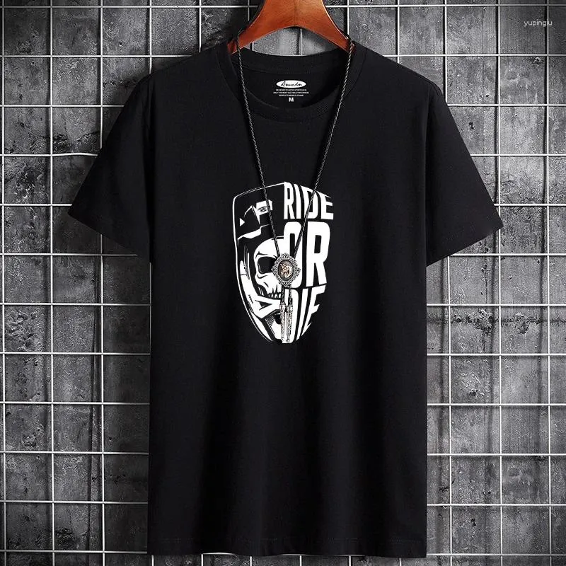 Camisetas para hombre, camiseta gráfica para hombre, Crossfit, ropa Y2k de alta calidad, camiseta de moda Harajuku con estampado grande, Calavera Digital